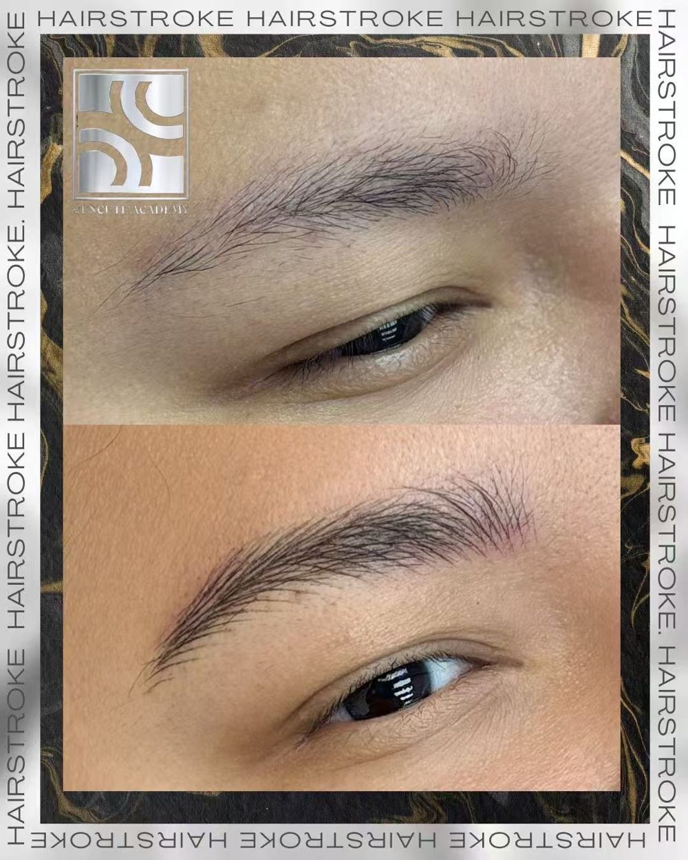 ผลงานสักคิ้ว hair stroke (Fondle Brows) โดย Master Bazz · Cencute Studio นนทบุรี