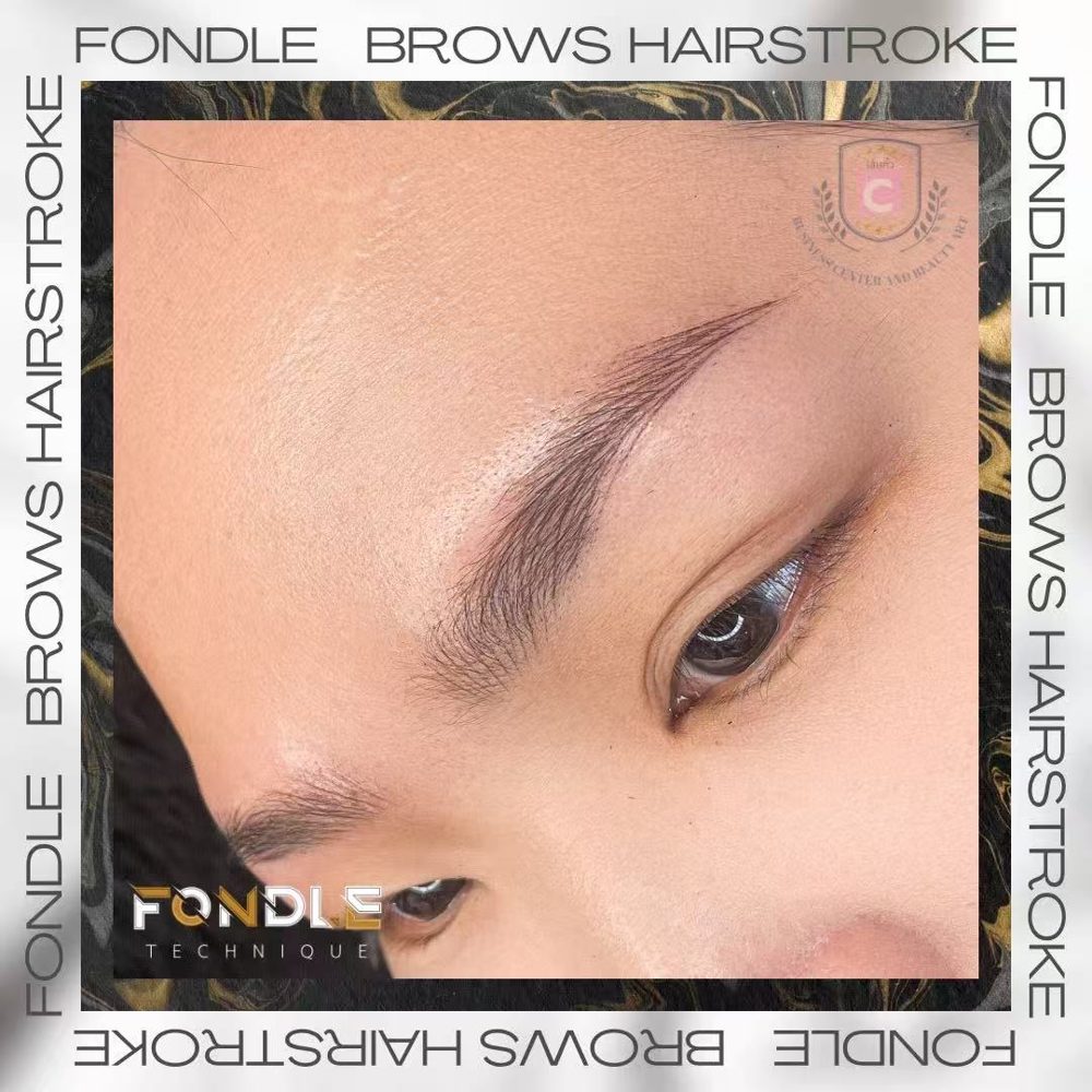 ผลงานสักคิ้ว hair stroke (Fondle Brows) โดย Master Bazz · Cencute Studio นนทบุรี