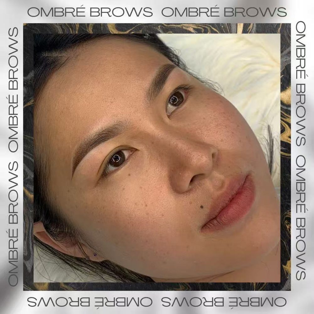 ผลงานคิ้วฝุ่นออมเบร่ (ombré shade brows) · Cencute Studio นนทบุรี
